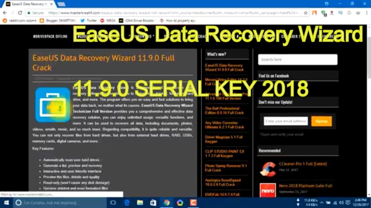 activation key for easeus data recovery wizard